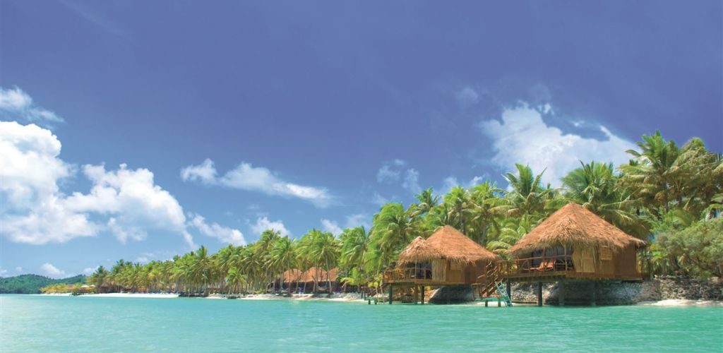 Hotel Aitutaki Lagoon Resort - Überwasserbungalow Aussenansicht - Cook Inseln