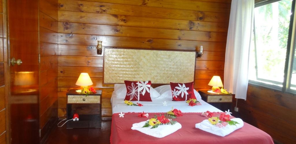 Pension Sunset Beach Raiatea - Innenansicht Bungalow - Tahiti