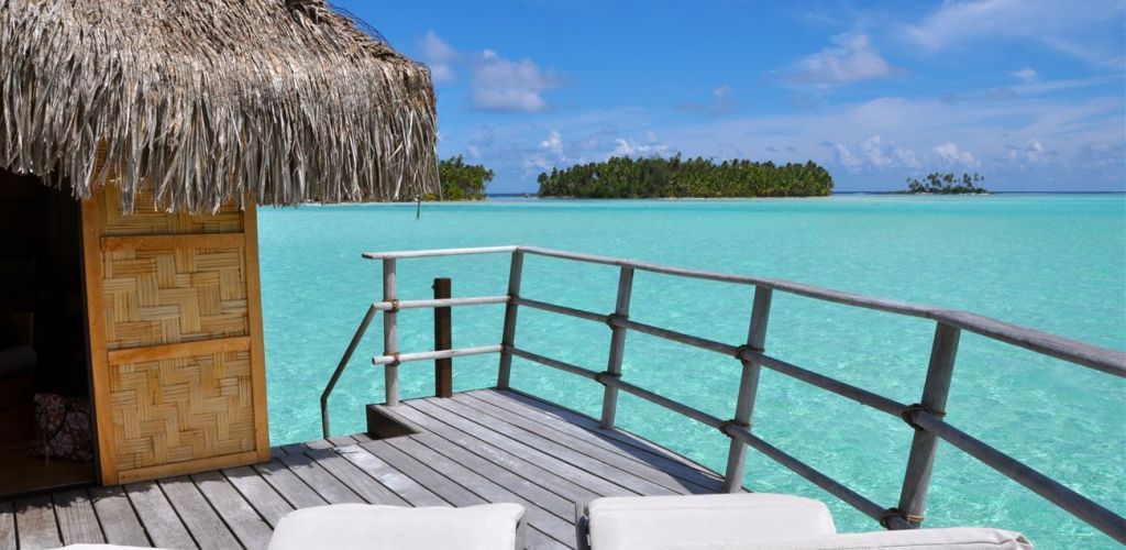 Hotel Le Taha'a Island Resort - Überwasserbungalow Terrasse - Tahiti