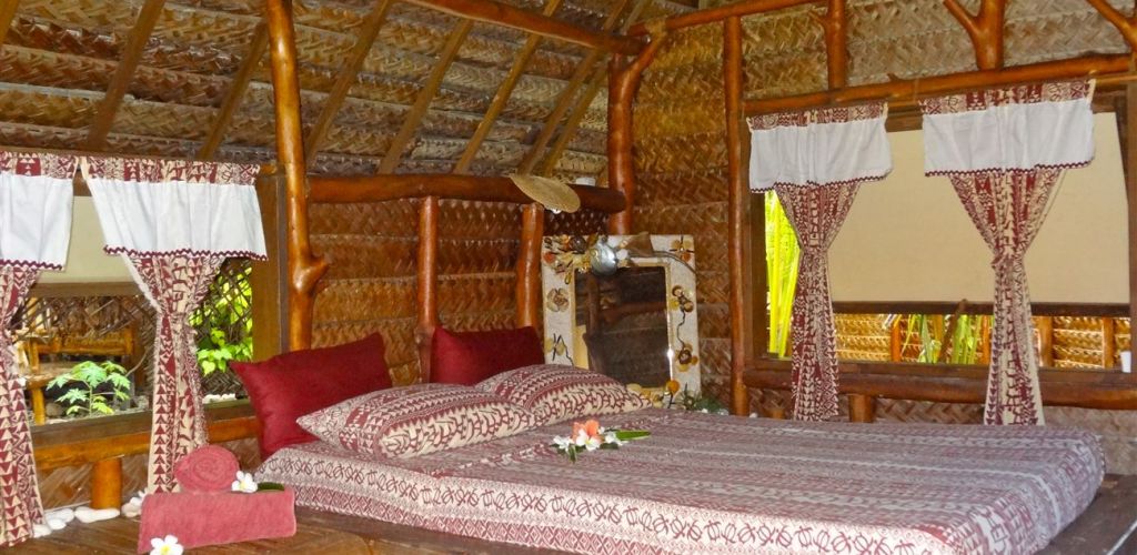 Pension Motu Aito Paradise Fakarava - Bungalow Innenansicht - Tahiti