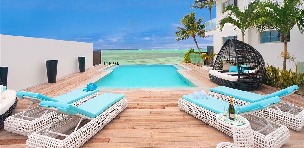 Hotel Crystal Blue Lagoon Luxury Villas Rarotonga - Infinity Pool - Cook Inseln
