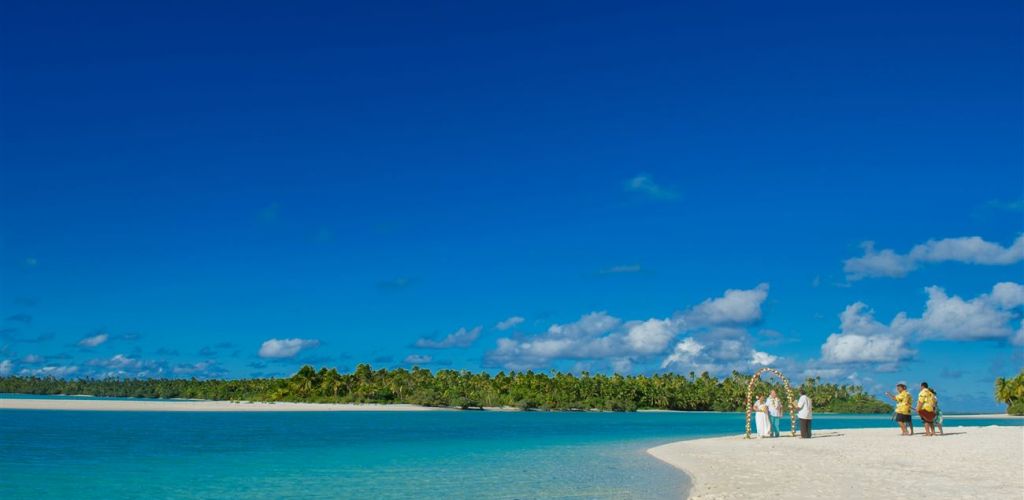 Hochzeit One Food Island Aitutaki - Lagune - Cook Inseln