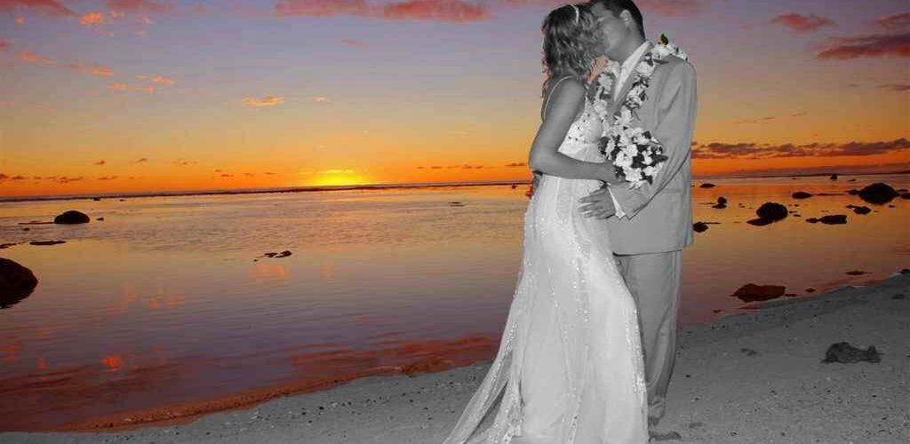 Heiraten Rarotonga - Sonnenuntergang am Strand - Cook Inseln