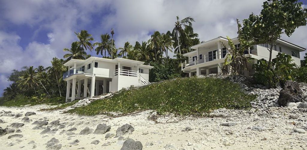 Hotel Ocean Spray Villas Rarotonga - Blick vom Strand - Cook Inseln