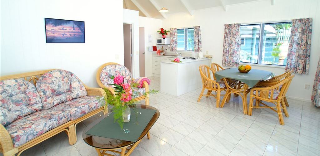 Hotel Sunhaven Beach Bungalows Rarotonga - Gartenbungalow innen - Cook Inseln