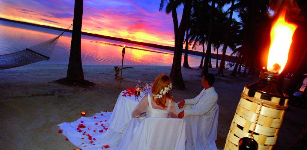 Heiraten Aitutaki - Dinner am Strand - Cook Inseln
