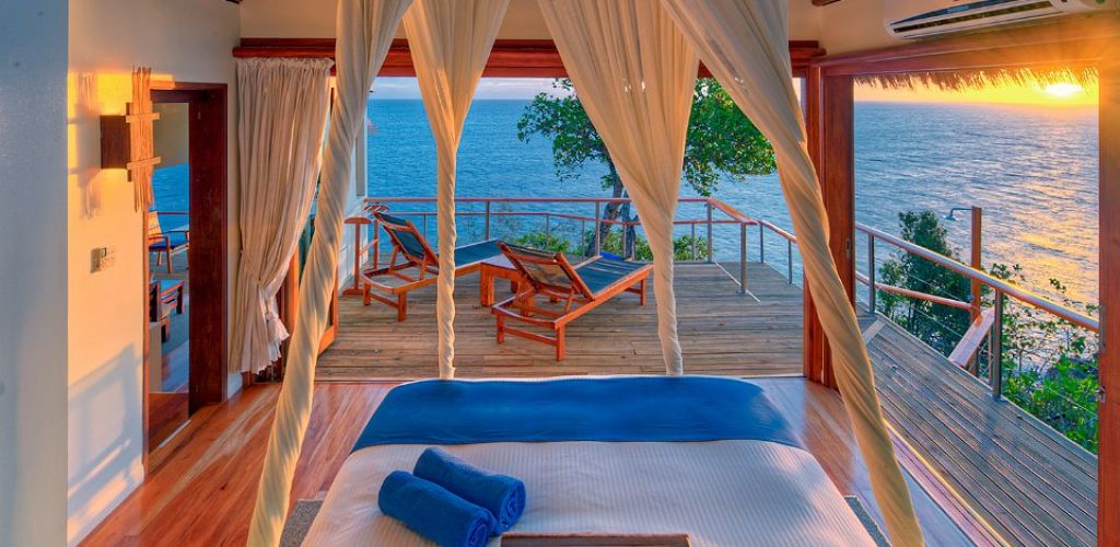 Hotel Royal Davui Island Resort - Zimmer Innenansicht - Fiji Beqa Lagune