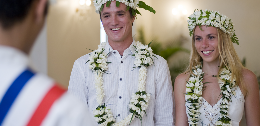 Heiraten in der Südsee - Hochzeitspaar - Französisch Polynesien
