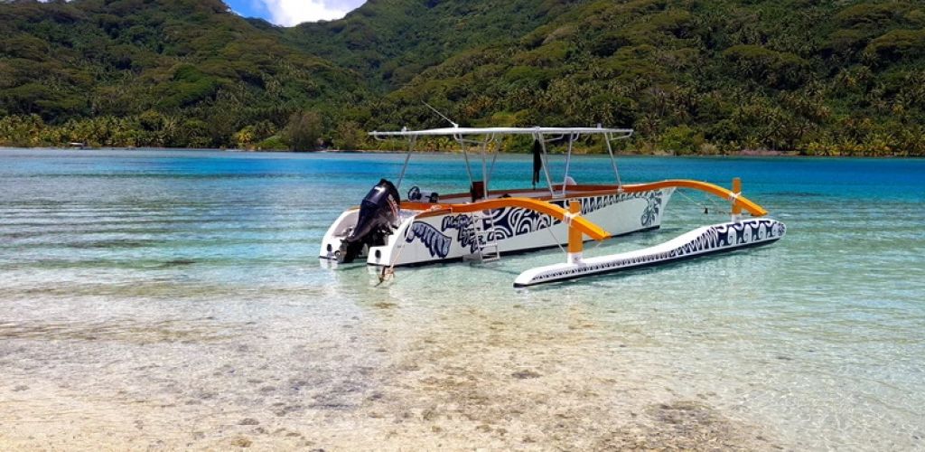 Ausflug Lagunentour mit Auslegerkanu & Mittagessen Huahine - Boot - Tahiti