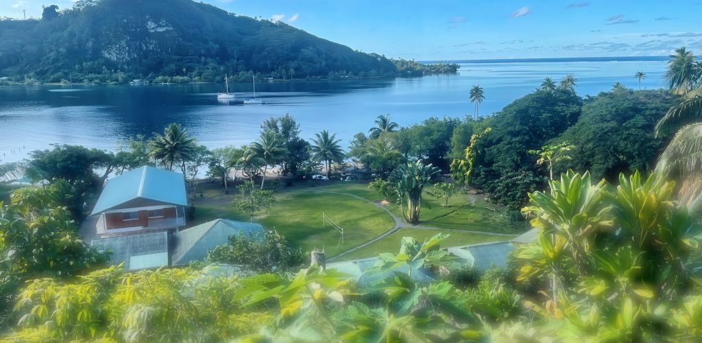 Pension Fare Oviri Lodge Raiatea - Ausblick Bungalow - Tahiti