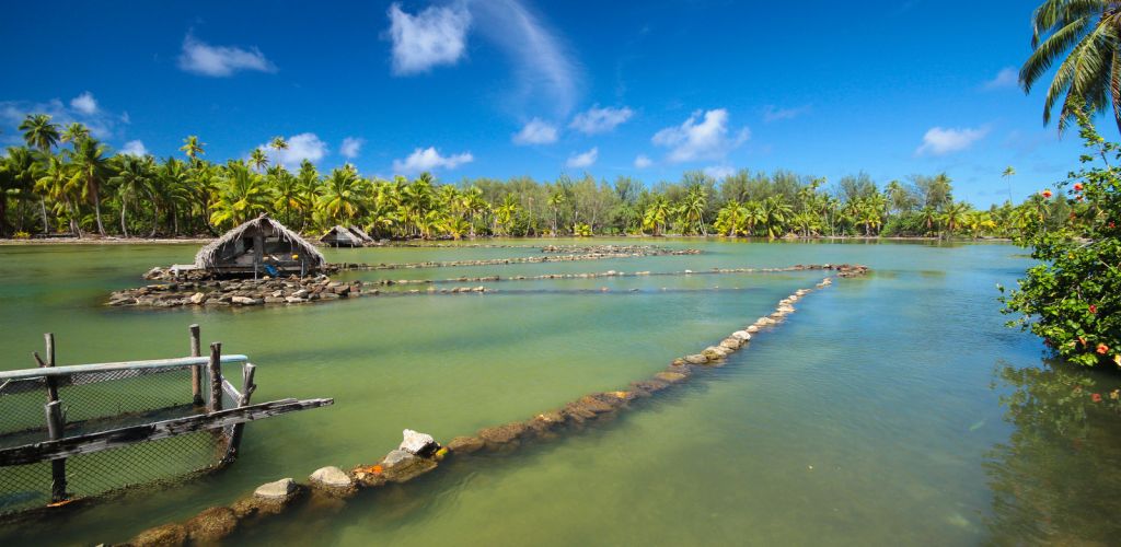 Ausflug Jeep Safari Huahine - Fischfallen in der Lagune - Tahiti