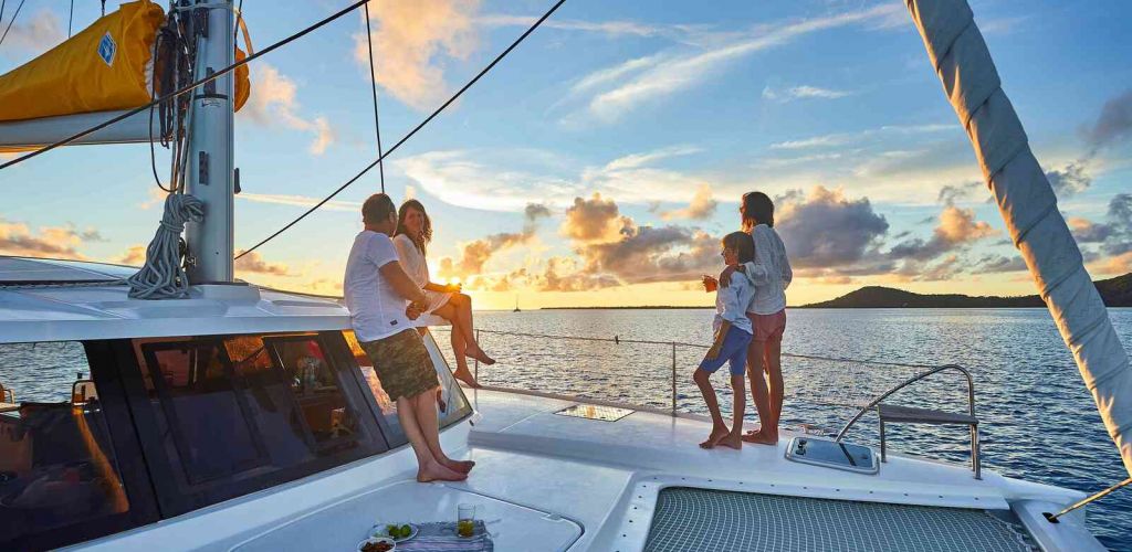 Kreuzfahrt Tahiti Yacht Charter - Sonnenuntergang - Tahiti