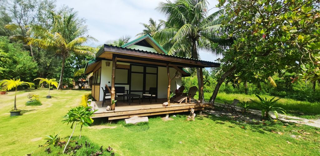 Pension Le Kuriri Maupiti - Bungalow Außenansicht - Tahiti