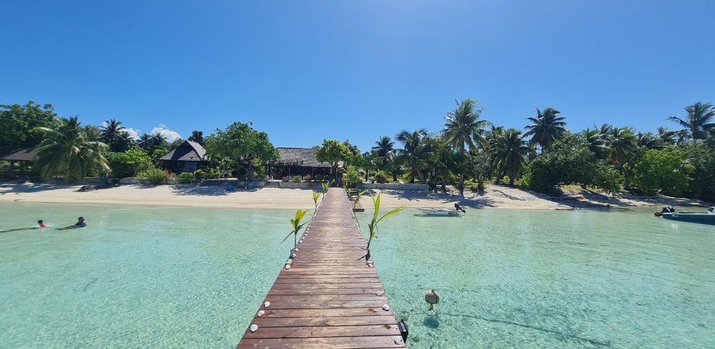 Pension Papahani Maupiti - Holzsteg - Tahiti