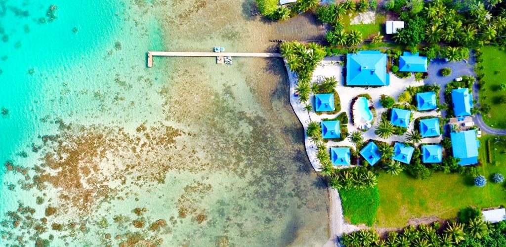 Hotel Opoa Beach Raiatea - Luftaufnahme - Tahiti