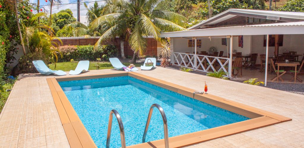 Pension Villa Ixora Raiatea - Poolbereich - Tahiti