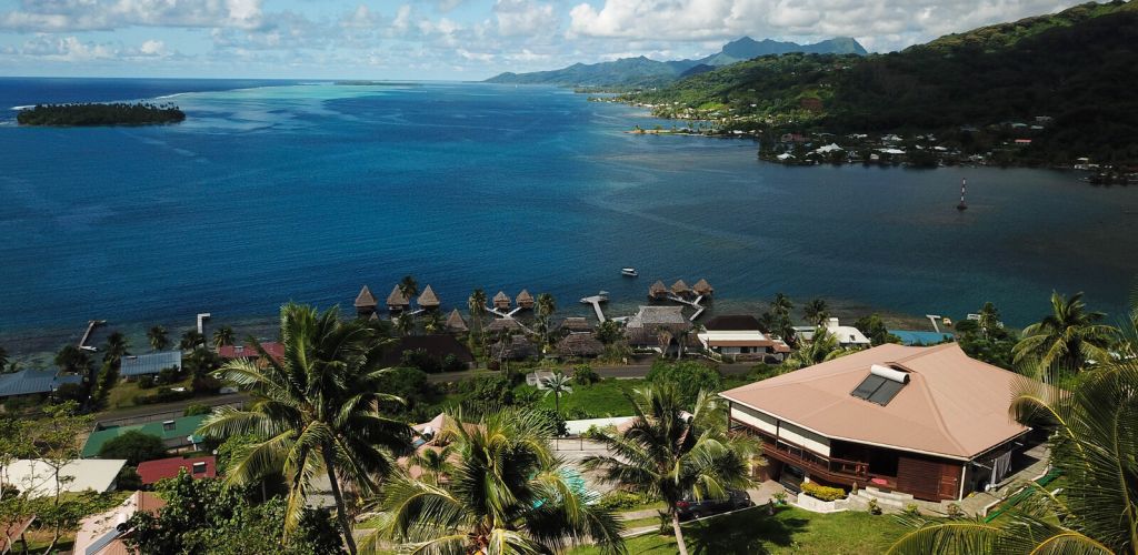 Villa Tonoi Raiatea - Panoramablick - Tahiti