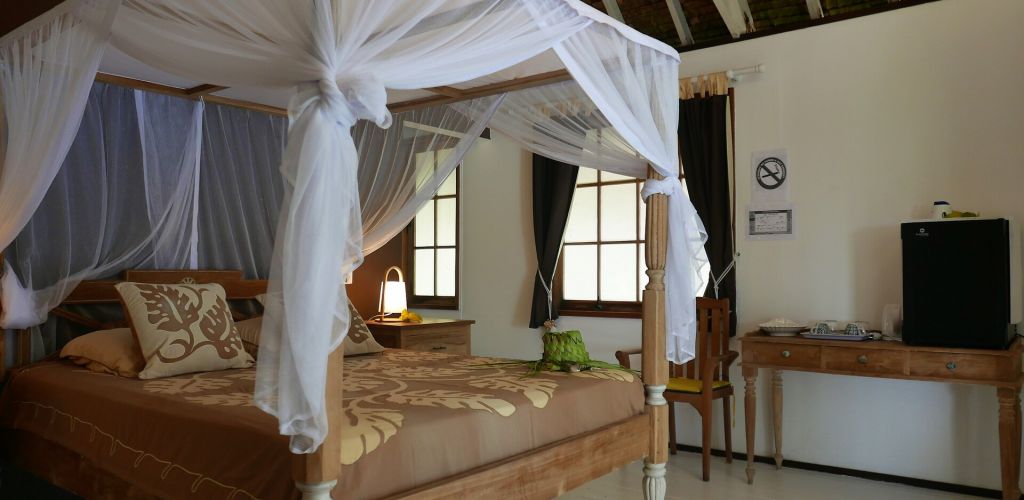 Pension Les Relais de Joséphine Rangiroa - Bungalow-Schlafzimmer - Tahiti