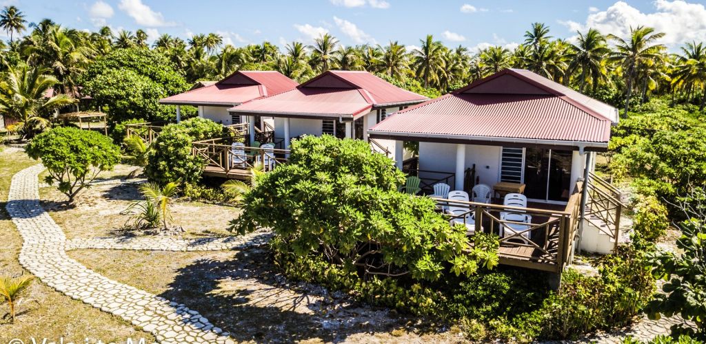 Pension Va'a i te Moana Rangiroa - Luftaufnahme - Tahiti