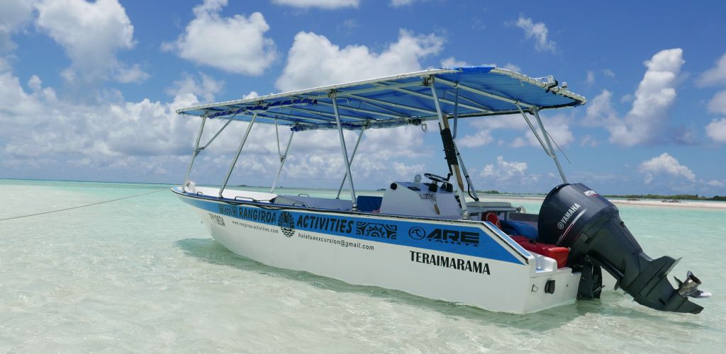 Rangiroa Ausflug Die Blaue Lagune, Seevögel und Rosé de Tahiti - Boot - Tahiti