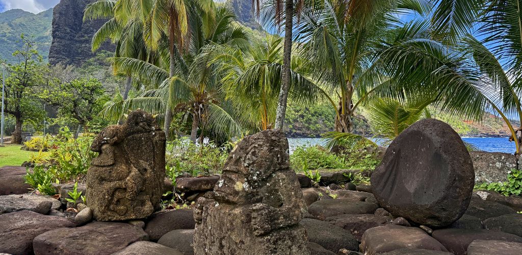 Marquesas - Tiki-Steinfiguren - Tahiti