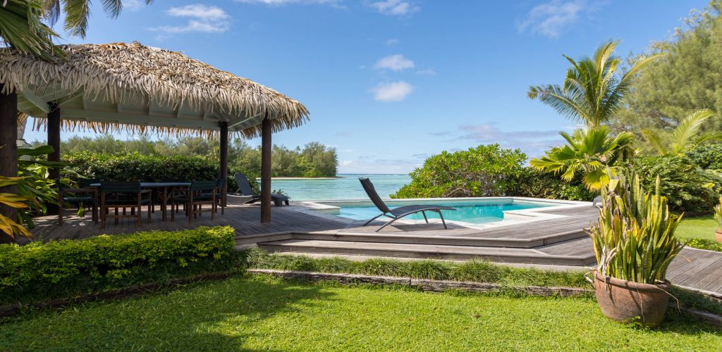 Hotel Muri Beach Villa Rarotonga - Pool und Garten - Cook Inseln