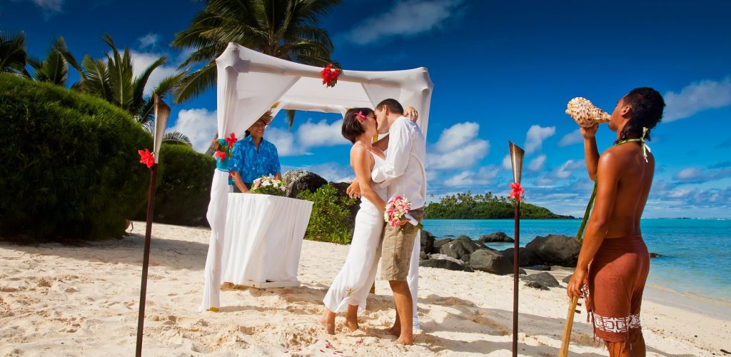 Heiraten Rarotonga - Hochzeitszeremonie am Strand - Cook Inseln