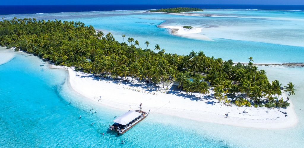 Hochzeit One Foot Island Aitutaki - Luftaufnahme One Foot Island - Cook Inseln