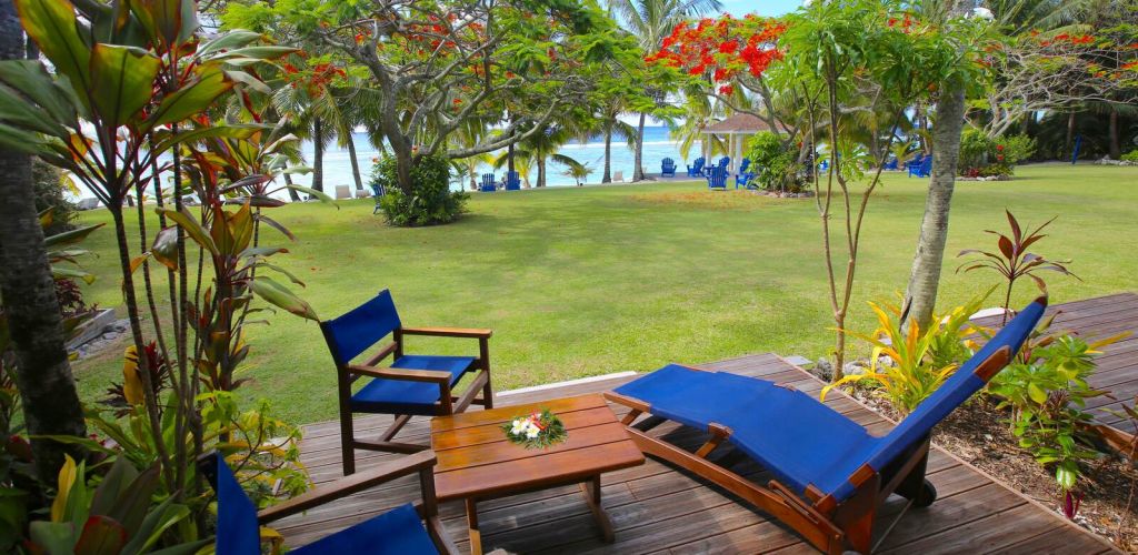 Hotel Sunset Resort Rarotonga - Beachfront Studio Terrasse - Cook Inseln