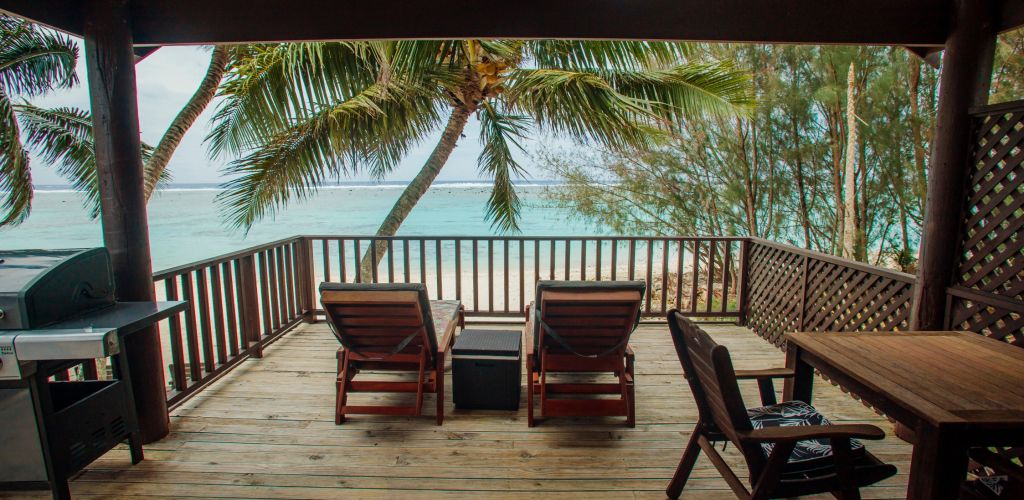 Pension Nikao Beach Bungalows Rarotonga - Terrasse - Cook Inseln