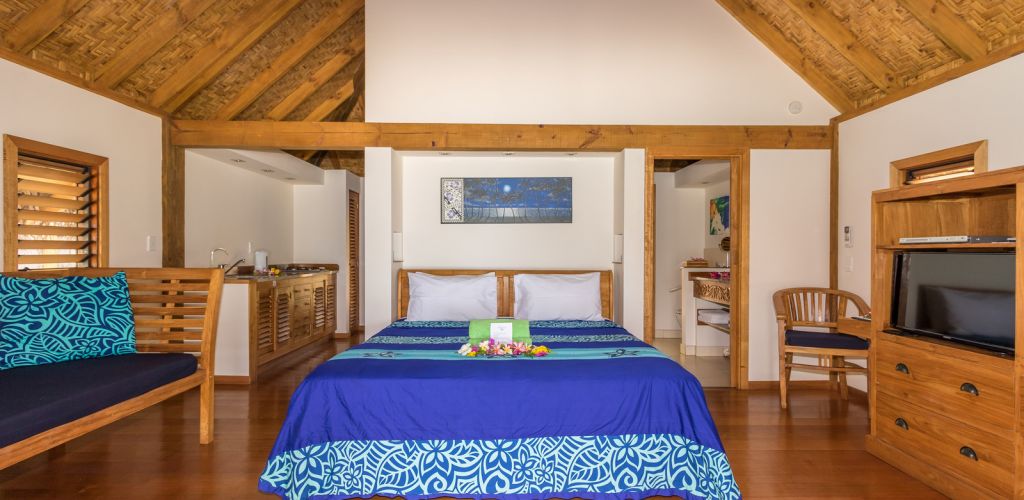 Hotel Etu Moana Beach Villas Aitutaki - Schlafzimmer - Cook Inseln