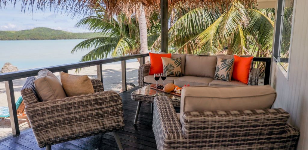 Pension Tai Roto Bay Beach Villas - Terrasse - Cook Inseln