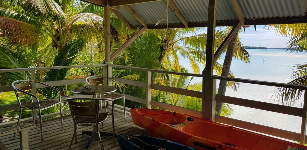 Pension McBirney's House Aitutaki - Terrasse - Cook Inseln
