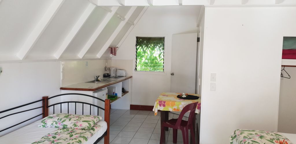 Pension Paradise Cove Lodges Aitutaki - Strandbungalow innen - Cook Inseln