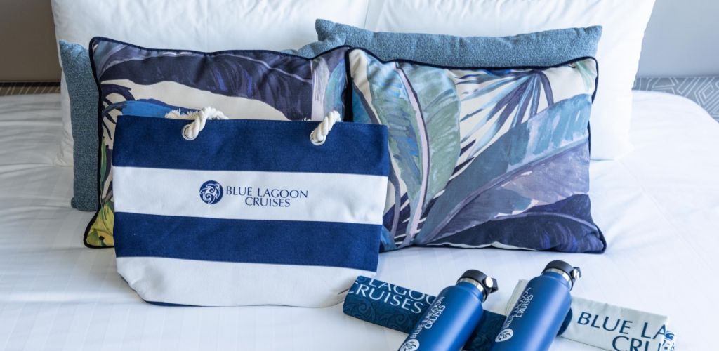 Kreuzfahrt Blue Lagoon Cruises - Willkommensgeschenke in der Kabine - Fiji
