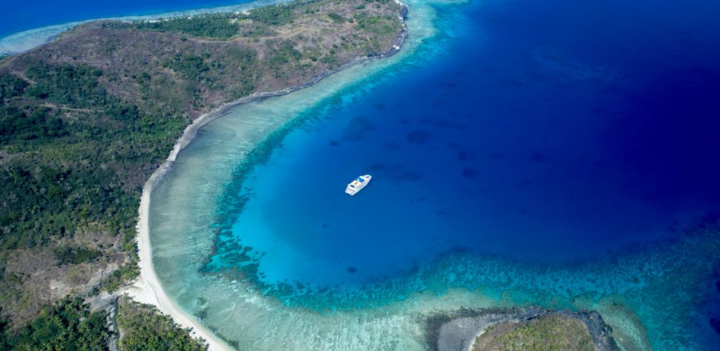 Kreuzfahrt Blue Lagoon Cruises - Soso Bay Luftaufnahme - Fiji