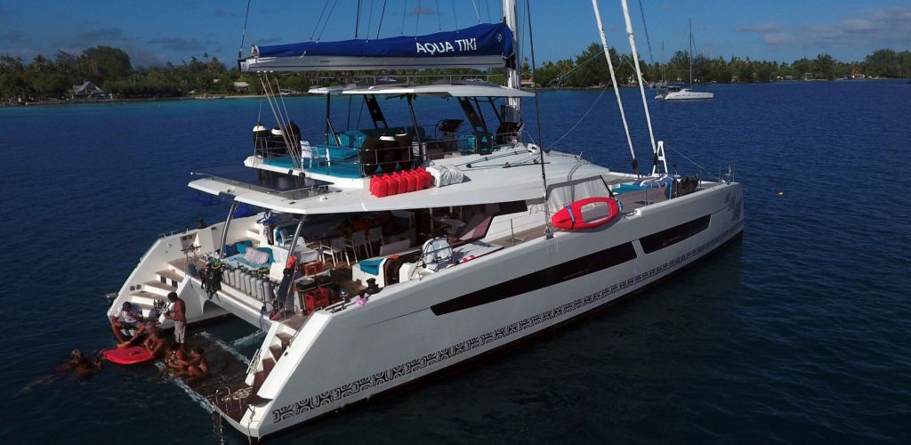 Kreuzfahrt Aquatiki - Katamaran vor Fakarava - Tahiti