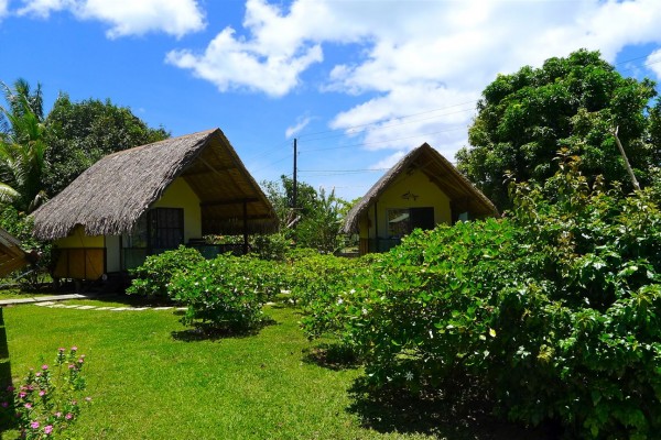 Pension Au Phil du Temps Taha'a - Bungalow Aussenansicht - Tahiti