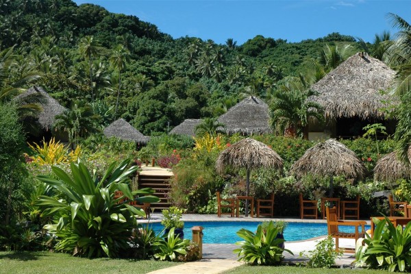 Hotel Etu Moana Beach Villas Aitutaki - Garten - Cook Inseln