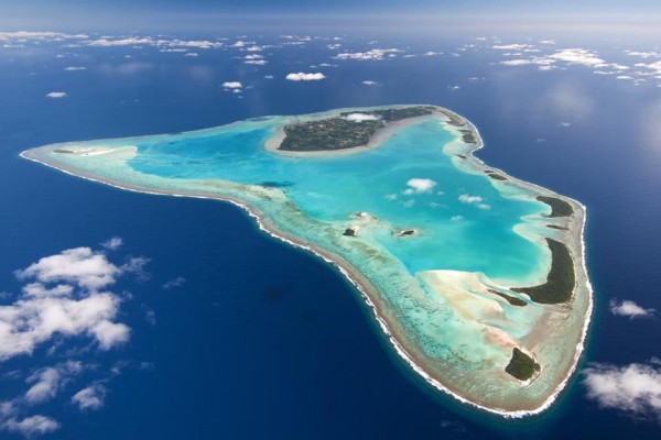 Ausflug Aitutaki Tagesausflug - Aitutaki aus der Luft - Cook Inseln