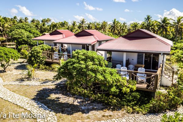Pension Va'a i te Moana Rangiroa - Luftaufnahme - Tahiti