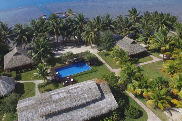 Hotel Fare Pea Iti Taha'a - Luftaufnahme - Tahiti