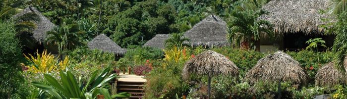 Hotel Etu Moana Beach Villas Aitutaki - Garten - Cook Inseln