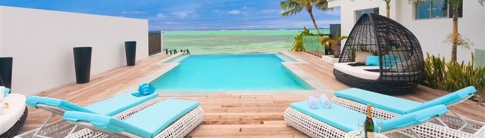 Hotel Crystal Blue Lagoon Luxury Villas Rarotonga - Infinity Pool - Cook Inseln