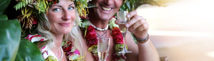 Hochzeit Tiki Village Moorea - symbolische Zeremonie - Tahiti