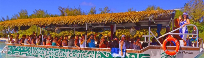 Tagesausflug Koka Lagunenkreuzfahrt Rarotonga - Glasbodenboot - Cook Inseln