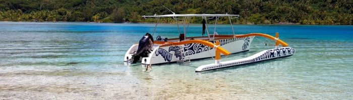 Ausflug Lagunentour mit Auslegerkanu & Mittagessen Huahine - Boot - Tahiti