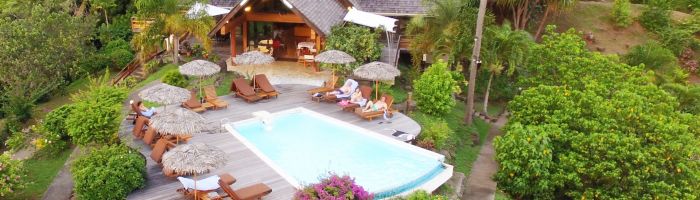 Hotel Hanakee Lodge Hiva Oa - Luftaufnahme - Tahiti