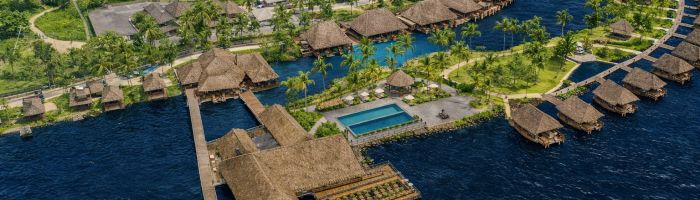 Hotel Bloody Mary's Hotel - Luftaufnahme - Tahiti