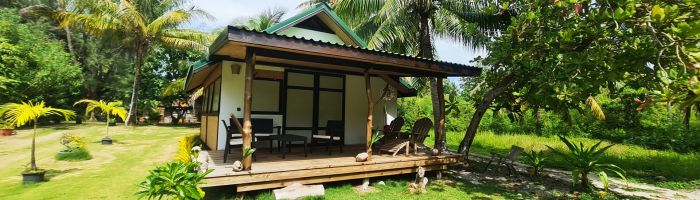 Pension Le Kuriri Maupiti - Bungalow Außenansicht - Tahiti